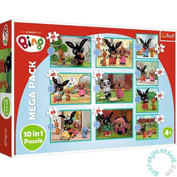 Trefl 10 az 1-ben puzzle (48, 35, 20) Bing - Mega pack (90393)