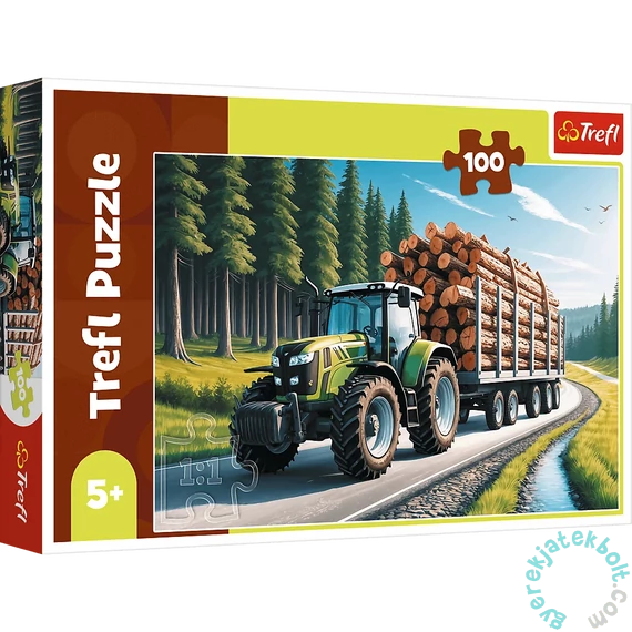 Trefl 100 db-os puzzle - Erdészeti traktor (16493)