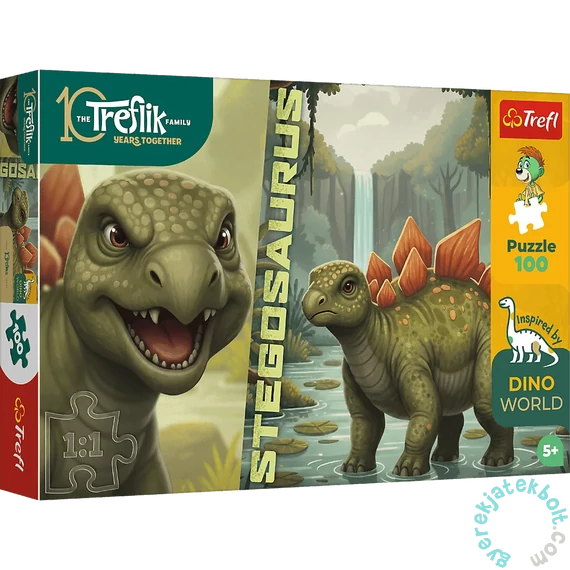 Trefl 100 db-os The Treflik puzzle - Dino World - Stegosaurus (16581)