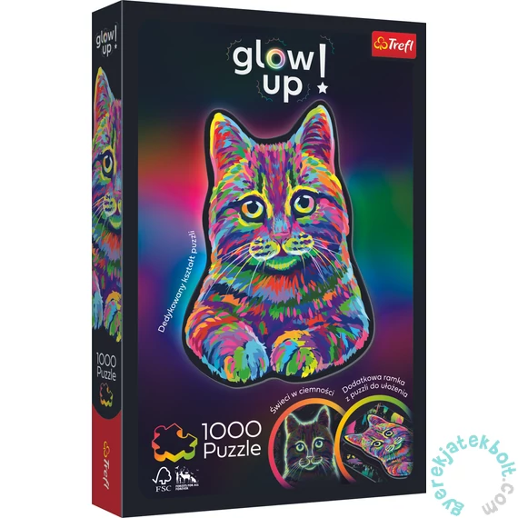 Trefl 1000 db-os Glow Up puzzle - Cica (94155)