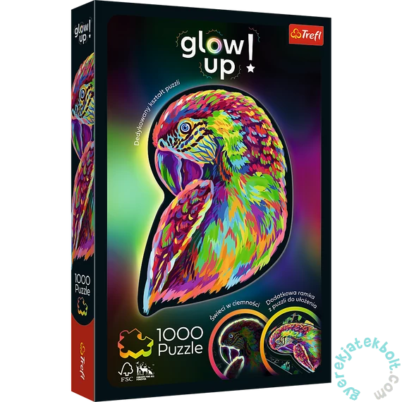 Trefl 1000 db-os Glow Up puzzle - Papagáj (94154)