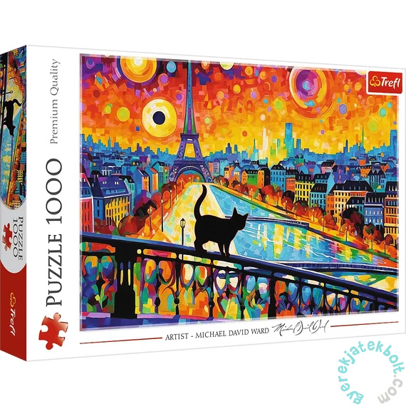 Trefl 1000-db-os Premium Quality puzzle - Macska Párizsban (10795)