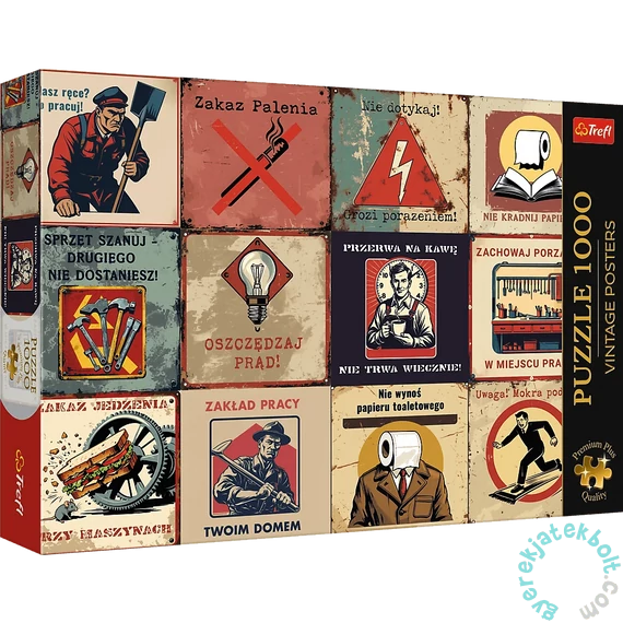 Trefl 1000 db-os Premium Plus puzzle - Vintage Posters (12123)