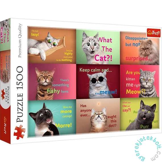 Trefl 1500 db-os puzzle - Vicces macskák képe (26212)
