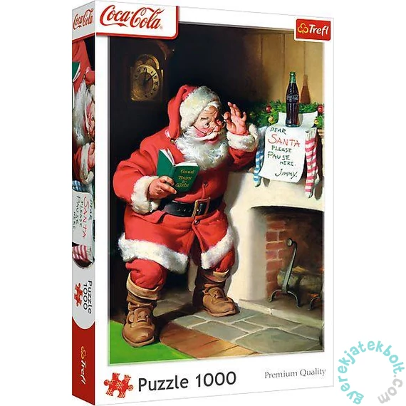 Trefl 1000 db-os puzzle - Coca-Cola - Mikulás a kandallónál (10922)