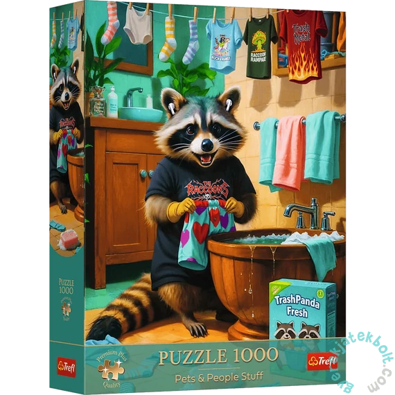 Trefl 1000 db-os Premium Plus puzzle - Mosás nap, Mosómedve (12139)