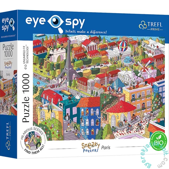 Trefl 1000 db-os UFT Prime puzzle - EYE-SPY - SNEAKY PEEKERS - Paris, France (10712)