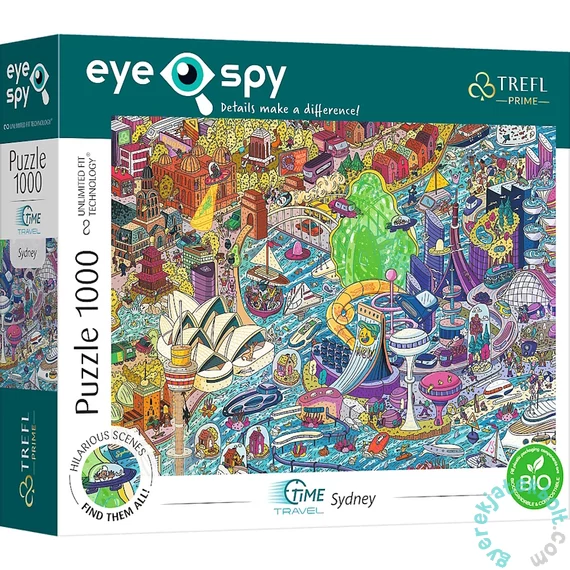 Trefl 1000 db-os UFT Prime puzzle - EYE-SPY - TIME TRAVEL - Sydney, Australia (10751)
