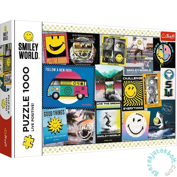 Trefl 1000 db-os puzzle - Smiley World - Live positive (10729)