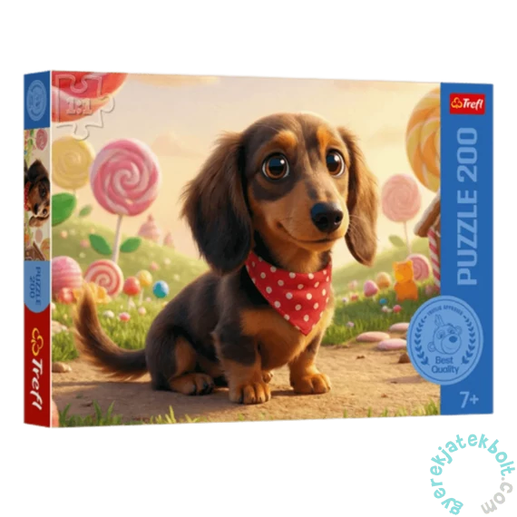 Trefl 200 db-os puzzle - Egy kiskutya egy édes világban (13383)
