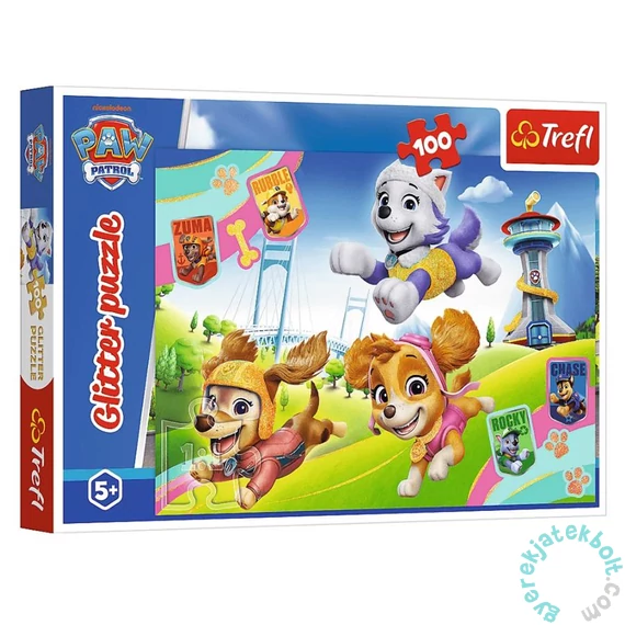 Trefl 100 db-os Csillám puzzle - Mancs őrjárat (14835)