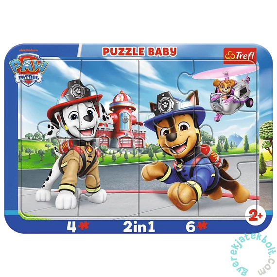 Trefl 2 az 1-ben (4,6 db-os) keretes puzzle - Mancs őrjárat (80031)