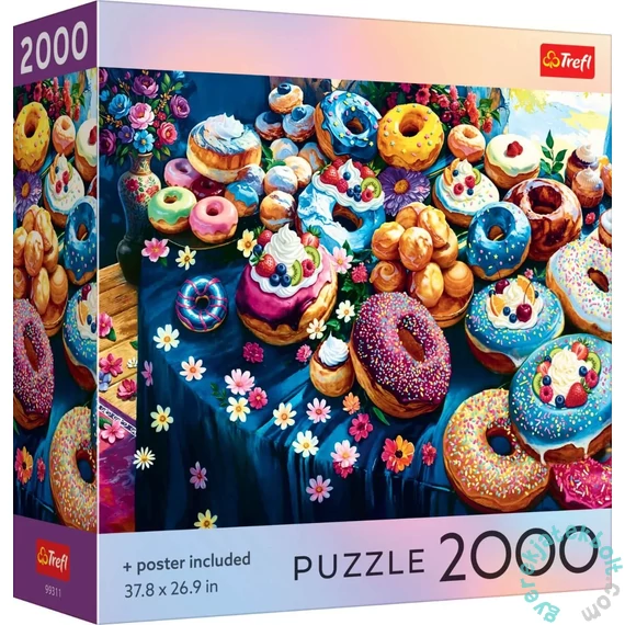 Trefl 2000 db-os USA Collection puzzle - Színes fánkok (99311)