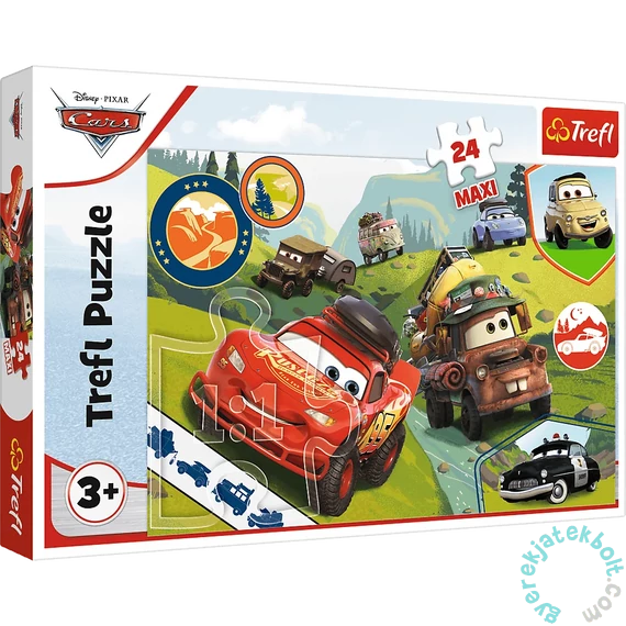 Trefl 24 db-os Maxi  puzzle - Verdák - Vidám autók (14352)