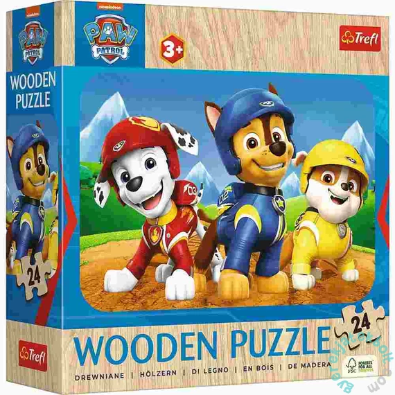 Trefl 24 db-os Wooden Contour Fa Puzzle - Mancs őrjárat (20265)