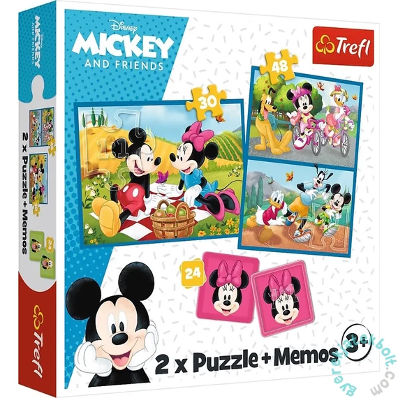 Trefl 2 az 1-ben puzzle és memóriajáték - Mickey Mouse (93344)