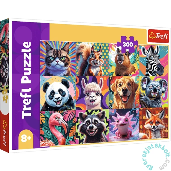 Trefl 300 db-os puzzle - Vicces állatportrék (23030)