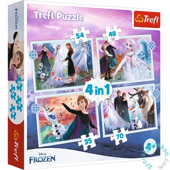 Trefl 4 az 1-ben puzzle (35,48,54,70 db-os) - Jégvarázs 2 - Varázslat az erdőben (34398)