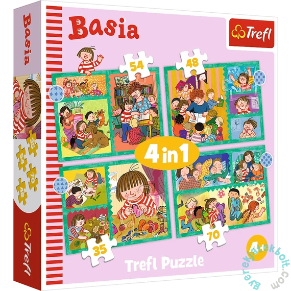 Trefl 4 az 1-ben puzzle (35,48,54,70 db-os) - Basia (34606)
