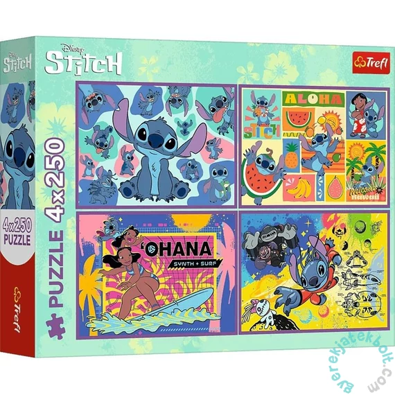 Trefl 4 x 250 db-os puzzle - Lilo és Stitch (13311)