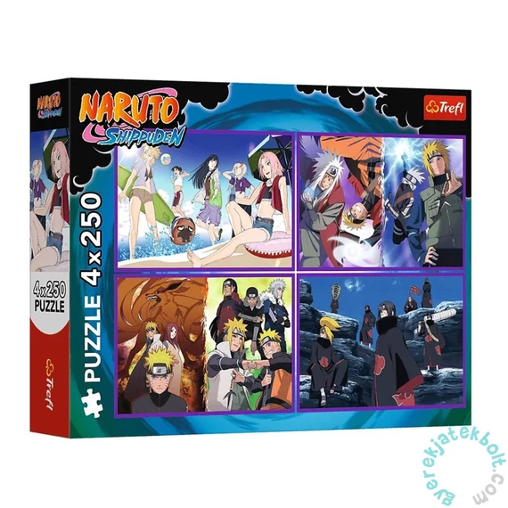 Trefl 4 x 250 db-os puzzle - Naruto - Shippuden (13339)