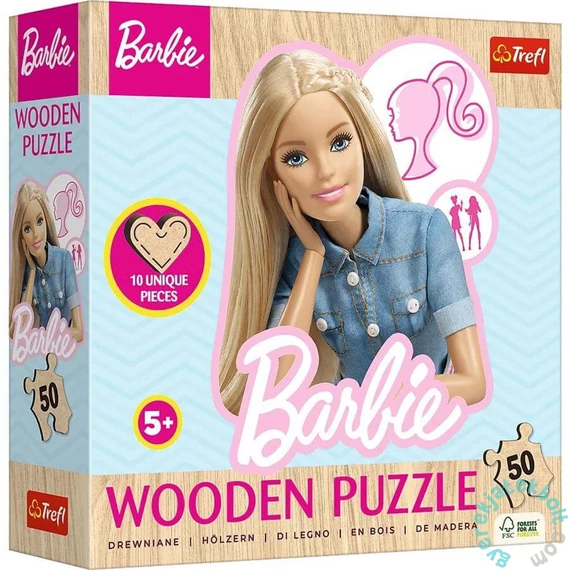 Trefl 50 db-os Wooden Contour Fa Puzzle - Barbie (20282)
