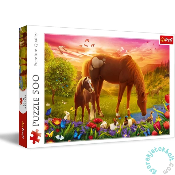 Trefl 500 db-os puzzle - Lovak a réten (37451)
