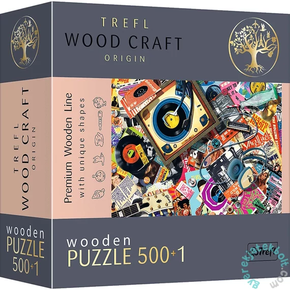 Trefl 501 db-os Wood Craft Prémium Fa Puzzle - A zene világa (20180)