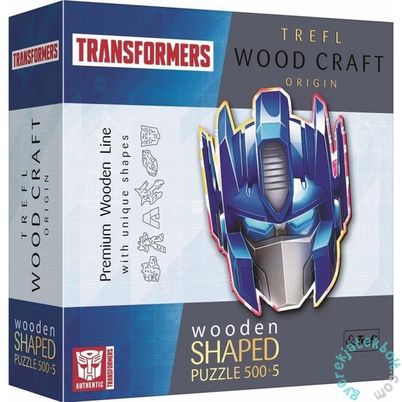 Trefl 505 db-os Wood Craft Shaped Prémium Fa Puzzle - Transformers - Optimus fővezér (20195)