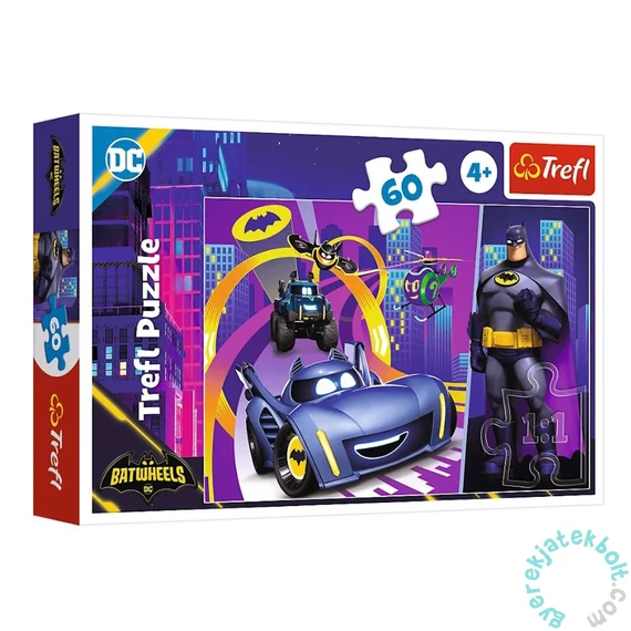 Trefl 60 db-os puzzle - DC Batwheels - Batman és járművei (17400)