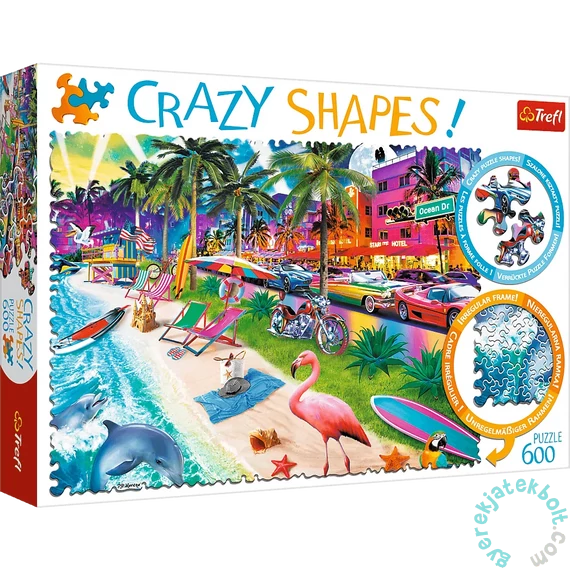 Trefl 600 db-os puzzle - Crazy Shapes - Miami Beach (11132)