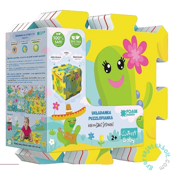 Trefl 8 db-os Szivacs puzzle - Éneklő kaktuszok (61265)