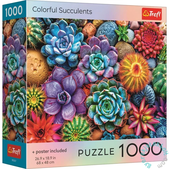 Trefl 1000 db-os puzzle - Színes pozsgások (99307)