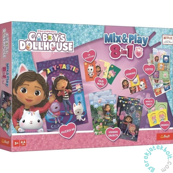 Trefl Gabby Babaháza 8 az 1-ben Mix&amp;Play társasjáték (02747)