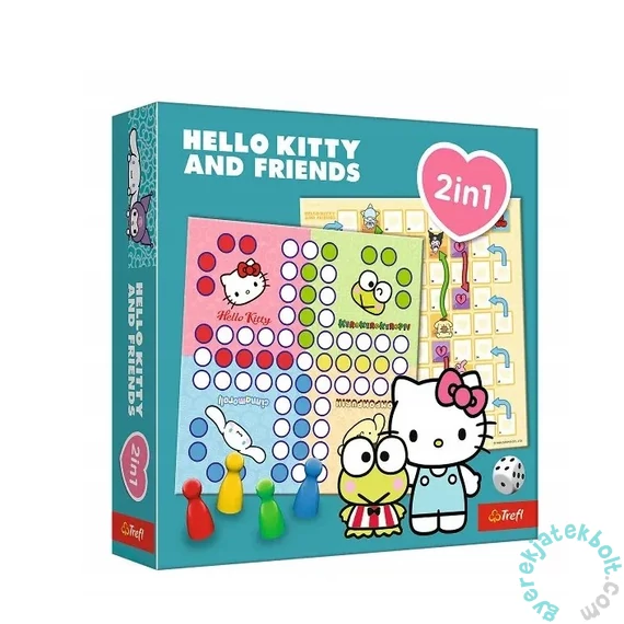 Trefl Hello Kitty 2in1 társasjáték - Chínczyk és Kígyók és Létrák (02896)