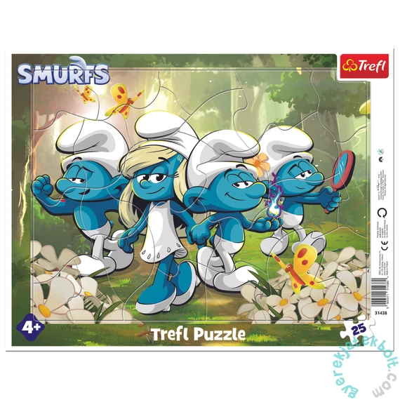 Trefl 25 db-os keretes puzzle - Hupikék Törpikék (31438)