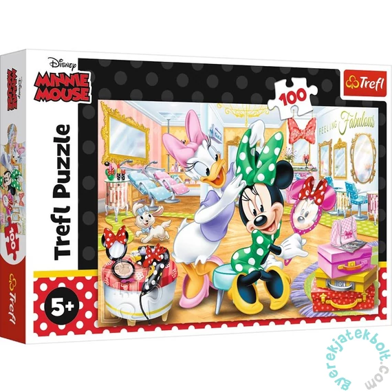 Trefl 100 db-os puzzle - Minnie a szépségszalonban (16387)