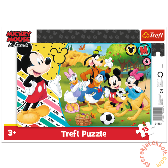Trefl 15 db-os keretes puzzle - Mickey egér vidéken (31353)