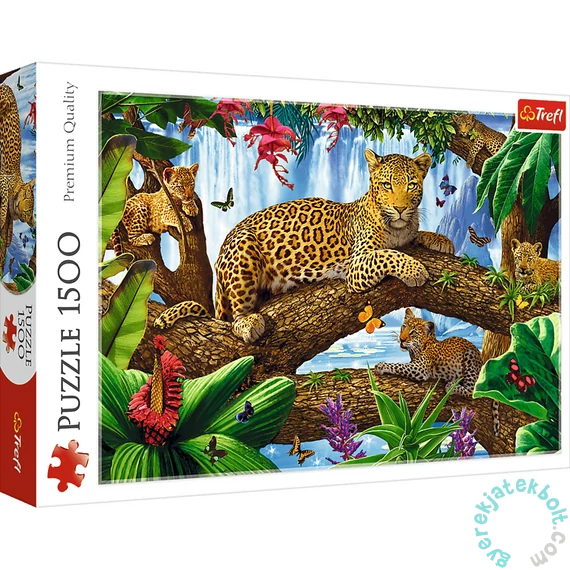 Trefl 1500 db-os puzzle - Leopárdok a fák között  (26160)