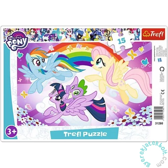Trefl 15 db-os keretes puzzle - My Little Pony - Szivárvány kaland (31280)