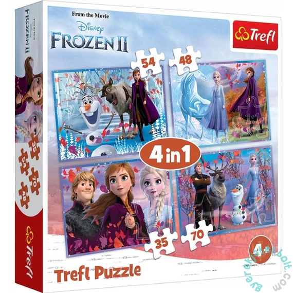 Trefl 4 az 1-ben puzzle (35,48,54,70 db-os) - Jégvarázs 2 (34323)