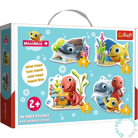 Trefl 4 az 1-ben puzzle (3, 4, 5, 6-db-os) - Boldog halacskák (36125)