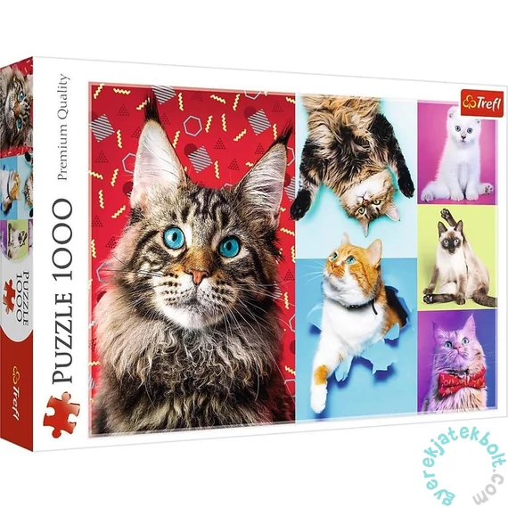 Trefl 1000 db-os puzzle - Boldog macskák