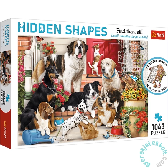 Trefl 1043 db-os Hidden Shapes puzzle - Mókás kutyák (10675)
