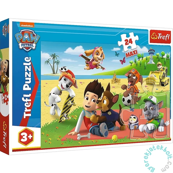 Trefl 24 db-os Maxi puzzle - Mancs őrjárat - Móka a parton (14346)