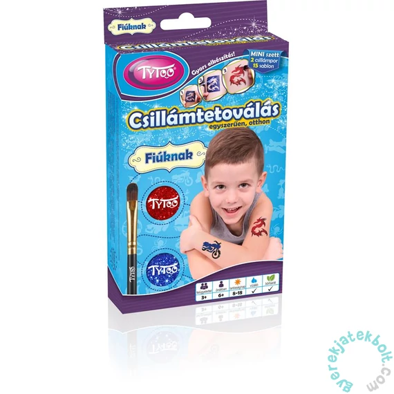 TyToo - Fiús Csillámtetoválás mini szett (500020)