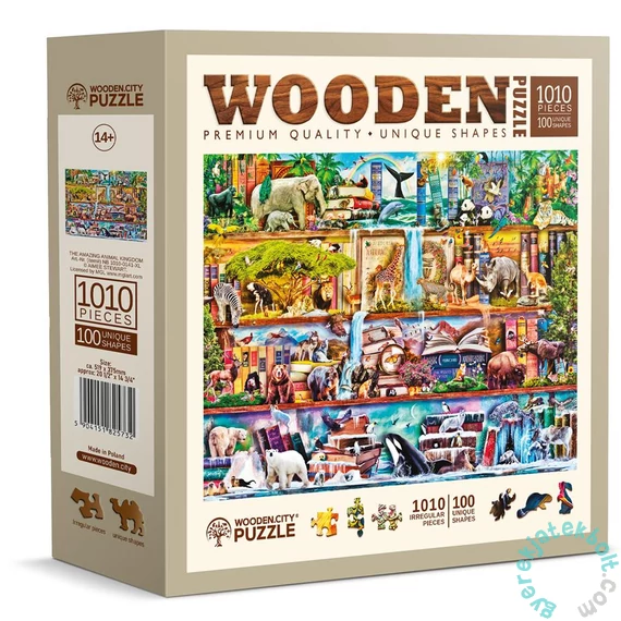 Wooden City 1010 db-os fa puzzle - Csodálatos állatvilág (NB1010-0141-XL)