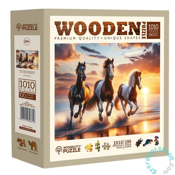 Wooden City 1010 db-os fa puzzle - Vadlovak a tengerparton (NB0804-XL)
