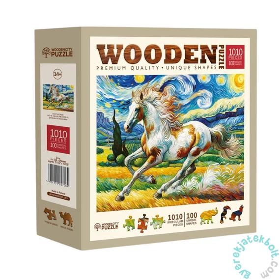Wooden City 1010 db-os fa puzzle - Vágtázó ló (NB0806-XL)