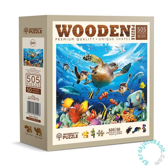 Wooden City 505 db-os fa puzzle - Élet az óceán mélyén (NB505-0105-L)